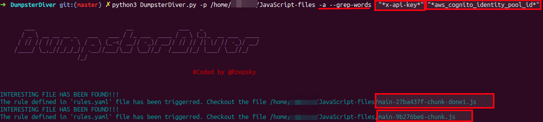 Finding Gems in JavaScript using Dumpster Diver, figure 11